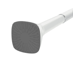 Lolypot Teleskopstange Ohne Bohren Nie Rostend, Verstellbare Duschvorhangstange 64-78cm, Klemmstange, Gardinenstange zum Klemmen, Vorhangstange ausziehbar,Feder Spannstange,Kleiderstange 64-78cm Weiß-grau