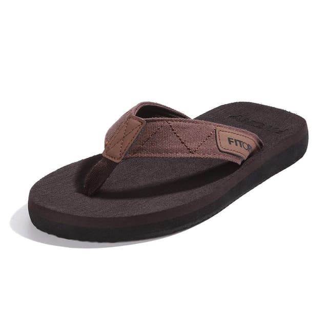 FITORY Herren Flip Flops Beach Sandalen Surfen Zehentrenner Sommerschuhe Gr.39-48 48 EU Braun