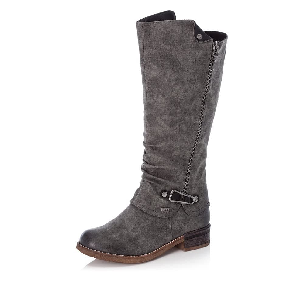 Rieker Damen Rieker Damen Stiefel_1 Hochschaftstiefel 41 EU Grau 45