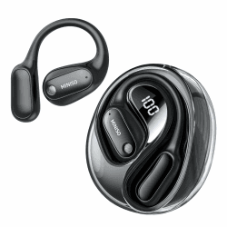 MINISO MS190 AI Übersetzer Kopfhörer, 3-in-1 übersetzungskopfhörer 134 Sprachen mit App, 5 Übersetzungsmodi Echtzeit Übersetzer Ohrhörer, 60H Bluetooth 6.0 kopfhörer übersetzer für Lernen, Reisen black