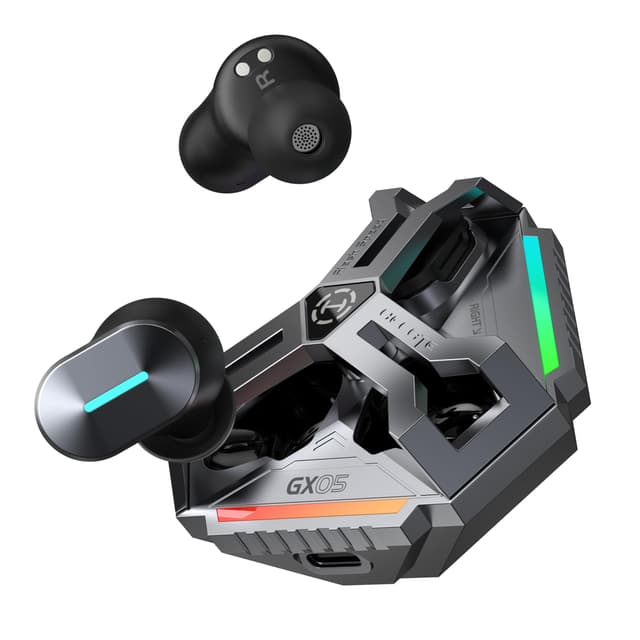 HECATE by Edifier GX05 True Wireless Bluetooth Gaming Earbuds, Active Noise Cancelling, mit ultraniedriger Latenz (2,4 GHz Response Speed), LHDC, dual MIC, RGB, Fast Charge GX05 Full Metal
