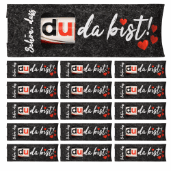 Hülle Filz Geschenke (15pcs Schön Dass Du Da Bist(black)) Schön dass du da bist(schwarz)