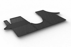 Satz Gummimatten kompatibel mit Volkswagen Transporter T5 2003-2015 & T6 2015-2020 (TK Profil 3-teilig) Custom Fit Rubber Mats