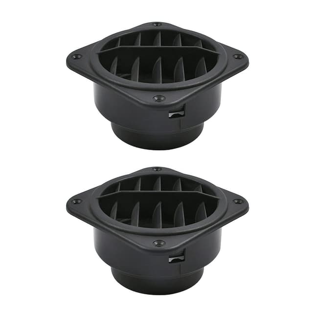 Carkio Warmluftauslass 75mm Auto Heizungsschlauch Rohrleitung Warmluftauslass Auto Standheizung Klimaanlage Lenkung 360 Grad drehbar,2er Pack