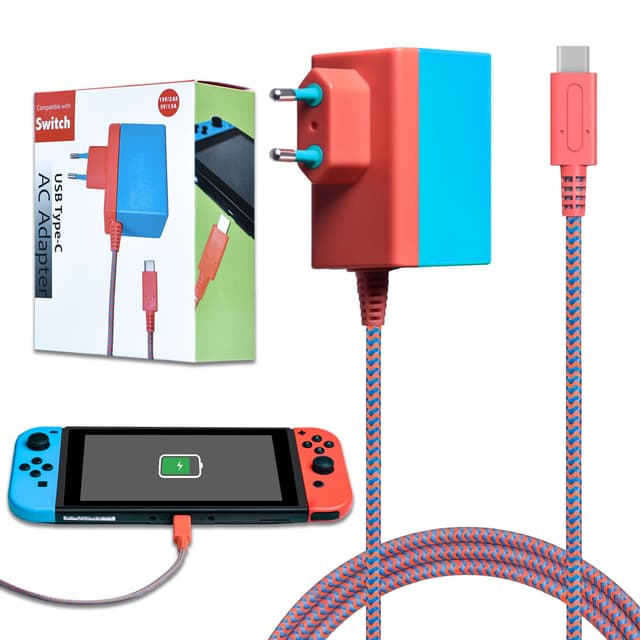 Ladegerät für Switch Console Netzteil Ladekabel Unterstützt TV-Modus Schnelles Aufladen Accessories Kompatibel mit Switch Lite/OLED AC Adapter