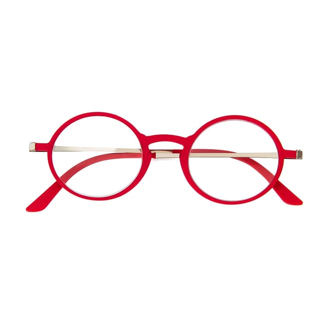KoKoBin Ultradünne ultraleicht Anti-Blaulicht Lesebrille mit Etui Tragbare Anti-Glare-Brille (Rot, 1, Dioptrien) Rot 1 Dioptrien
