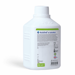 Actolind w Solution 350 ml – antiseptische Wundspüllösung. Schmerzfreie Reinigung, Spülung & Befeuchtung bei akuten, chronischen, infizierten Wunden/Verbrennungen. CE III, MPG, PHMB. PZN: 16684733