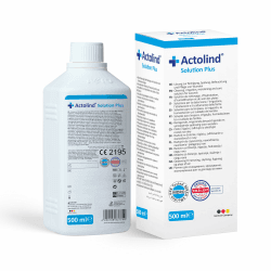 Actolind Solution Plus 500 ml – antiseptische Wundspüllösung in Sprühflasche. Schmerzfreie Reinigung & Befeuchtung bei akuten, chronischen, infizierten Wunden. CE III, MPG, PHMB. PZN: 17586926