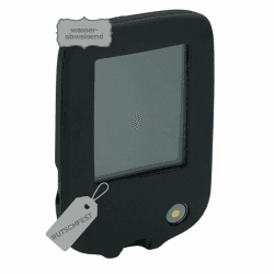 caseroxx Silikon-Hülle kompatibel mit Freestyle Libre 1/2 / 3 / Insulinx / 14 Day aus Silikon, Tasche mit und ohne Gürtelclip in schwarz