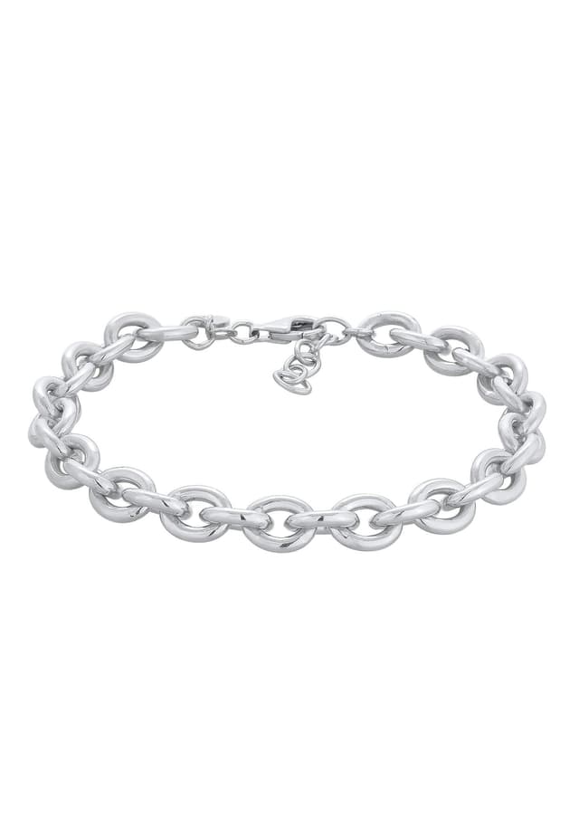 Elli Armband Damen 925 Silber Silberarmband mit Kompass Schmuck Geschenke für Frauen Freundin Frau Mädchen Mama, Kompassarmband Glücksbringer Länge 16 cm, Breite 1.5 mm