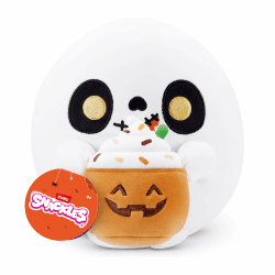 Snackles Halloween Serie 1, 20 cm großes Plüschspielzeug (Raven) von ZURU, Plüschspielzeug mit Snack-Accessoire, Ghost with Pumpkin Drink Angebot bei HelloDeals
