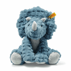 Steiff Soft Cuddly Friends Dixi Triceratops Petrol 28 cm, Dinosaurier Kuscheltier aus kuschelweichem Plüsch Angebot bei HelloDeals