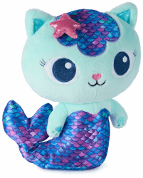 Gabby's Dollhouse, 25 cm große Plüsch-Katze MerCat (deutsch: Meerkätzchen), Premium Plüschtier mit beweglichem Meerjungfrauenflosse, geeignet für Kinder ab 3 Jahren Angebot bei HelloDeals
