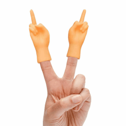 CreepyParty Mittelfinger Kleine Hände Mini Fingerpuppen Linke und Rechte Hand Tiktok Spiel Streich Spielzeug (2 Stück) Angebot bei HelloDeals