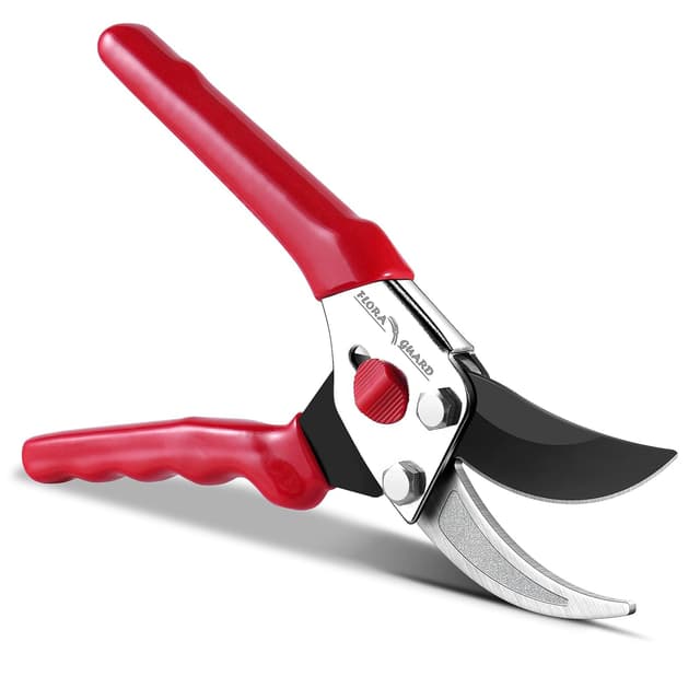 FLORA GUARD Bypass Gartenschere,blumenschere mit 6,35 cm extra lange, scharfe, präzisionsgeschliffene SK5-Klinge,für Blumen und Zweige bis 18 mm Durchmesser,mit Saftrille HC109