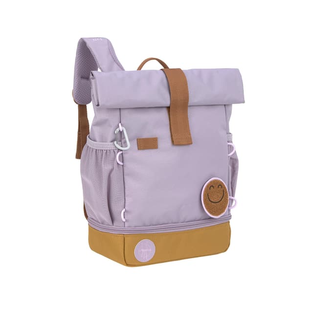 LÄSSIG Kindergartenrucksack Kinderrucksack Rolltop mit Brustgurt wasserabweisend, 11 Liter/Mini Rolltop Backpack Lilac