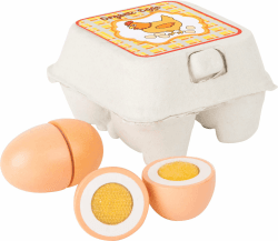 Small Foot Holz-Eier mit Klettverbindung und in originalgetreuer Eierpappe, 3 Jahre to 99 Jahre, ideales Zubehör zum Kaufmannsladen, 10591 Schneide-Eier Angebot bei HelloDeals