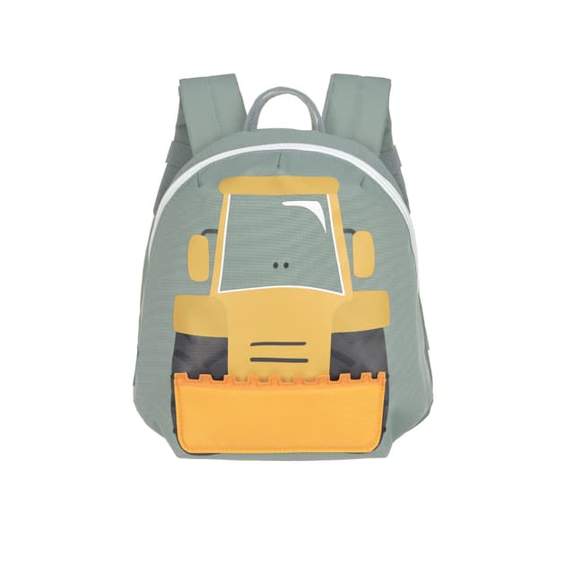 LÄSSIG Kleiner Kinderrucksack für Kita Kindertasche Krippenrucksack mit Brustgurt, 20 x 9.5 x 24 cm, 3,5 L Gelb/Grau