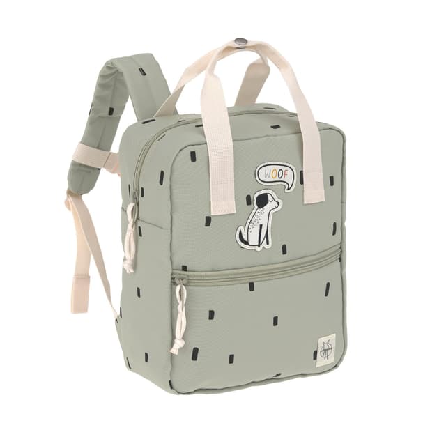 LÄSSIG Kinderrucksack mit Brustgurt Kindergartentasche Kindergartenrucksack 28 cm, 7 Liter, 3 Jahre/Mini Square Backpack Oliv