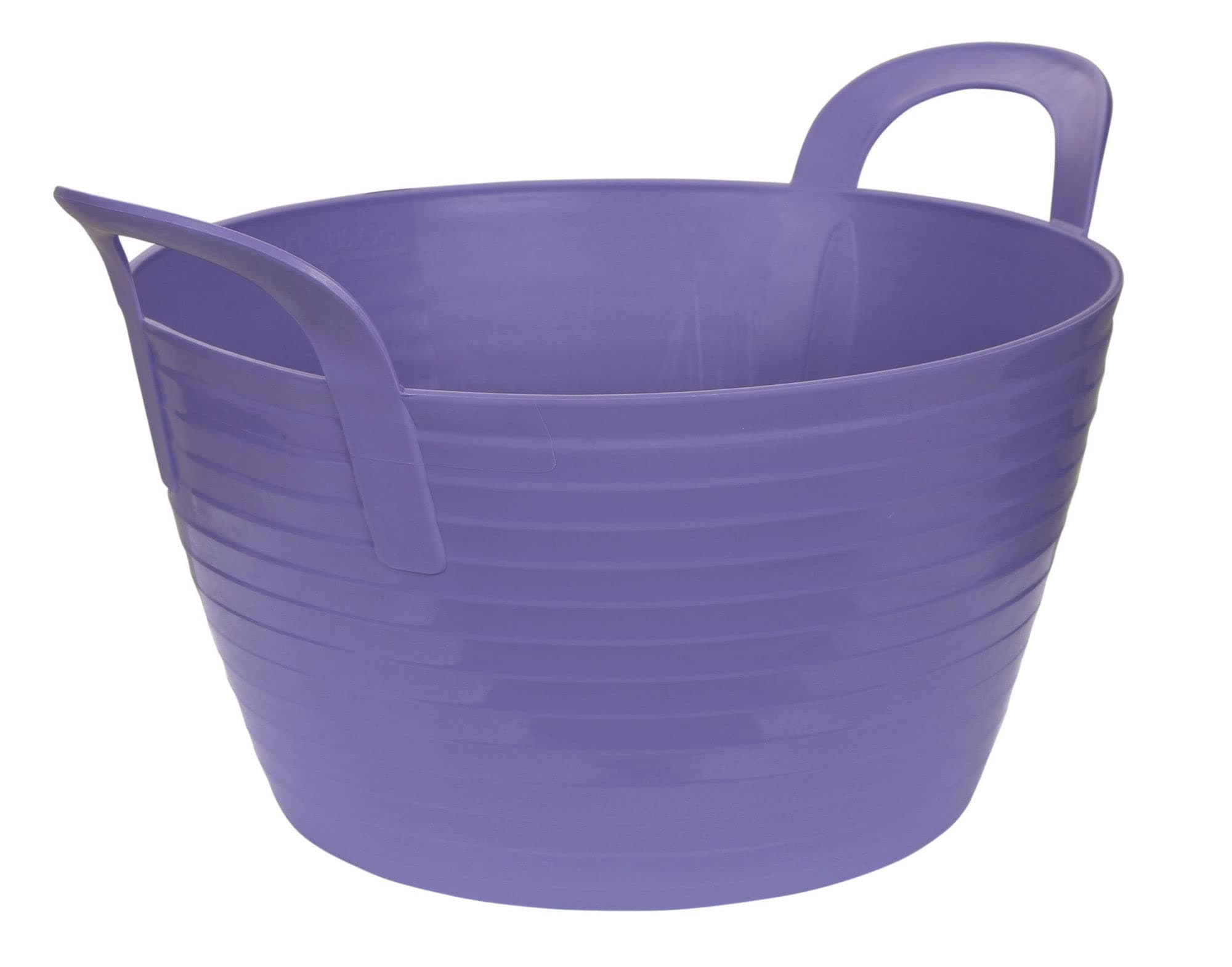 Kerbl Trog FlexBag lila (Flexibler Futtertrog, Müslischüssel, Fassungsvermögen 12 Liter, Futtereimer mit Zwei Griffen) Lila 12 L