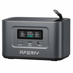 AFERIY 145W Tragbare Powerstation, 99,2Wh/31000mAh LiFePO4 Batterie, 3-Port, 6-in-1 Sicherheitsschutz, 100W Solar Generator für Outdoor Camping, Reisen und Notfallsituationen AF-PB010