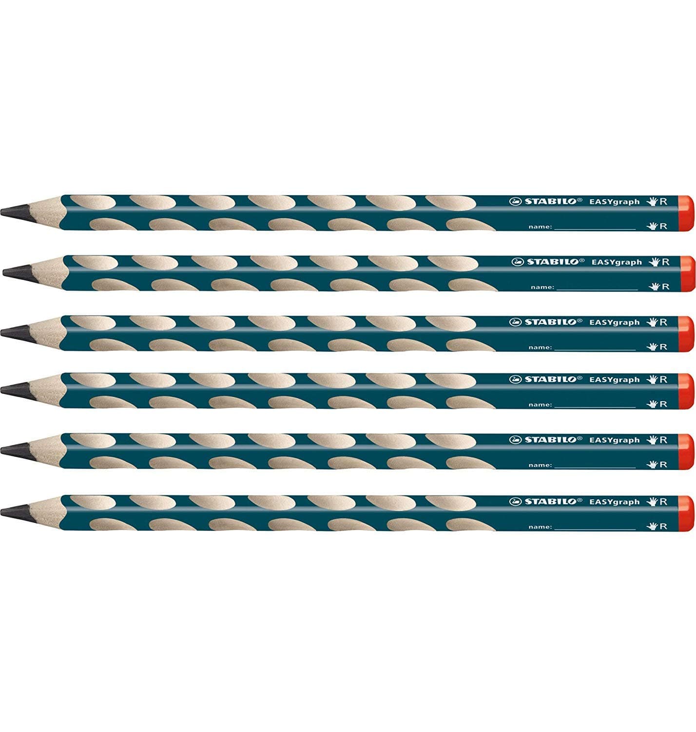 STABILO - Ergonomischer Dreikant-Bleistift für Rechtshänder - EASYgraph in petrol - 6er Pack - Härtegrad HB Härtegrad HB 1 stück (6er Pack) 6er Pack petrol Angebot bei HelloDeals