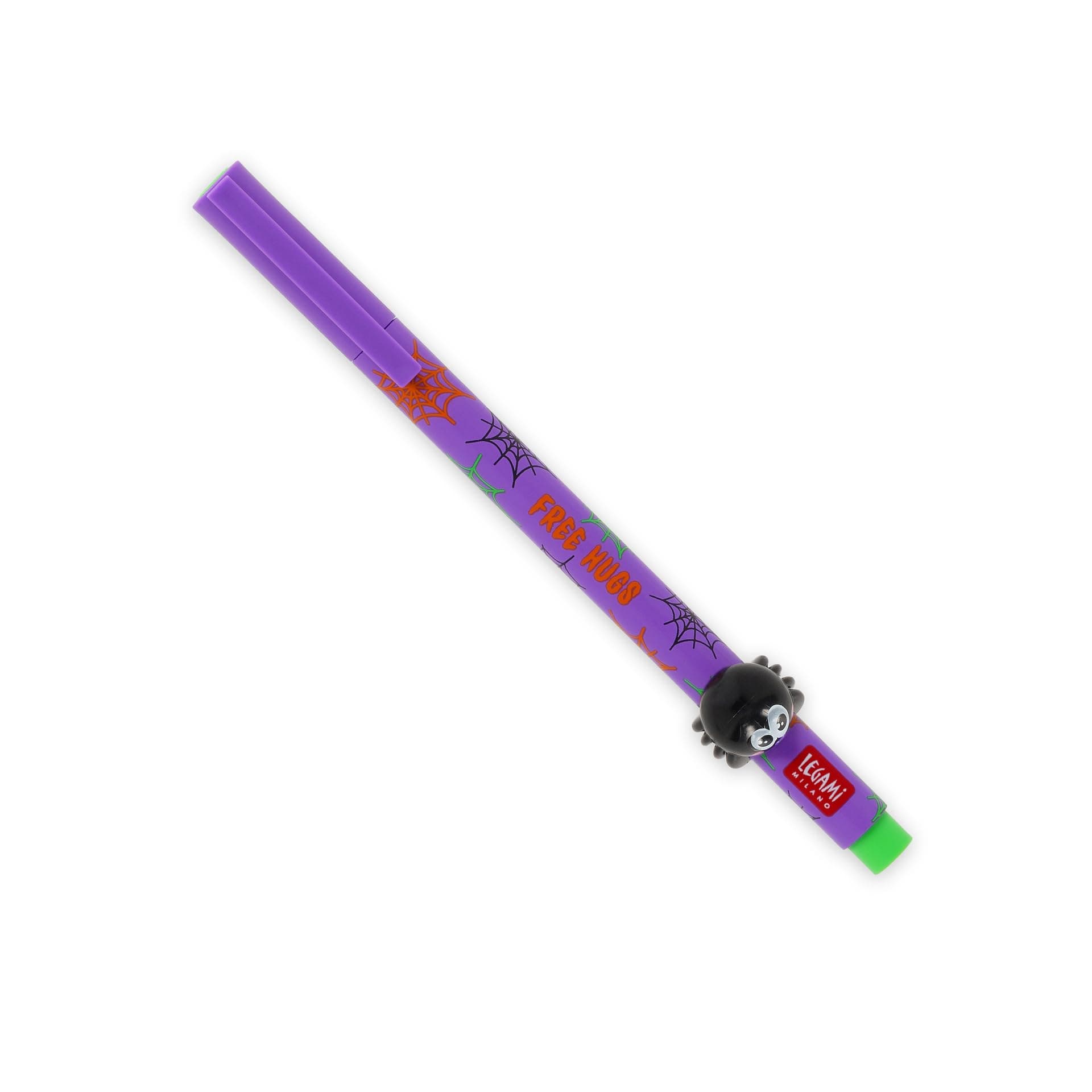 Legami - Gelstift Lovely Friends Bunt Halloween 2025, abnehmbares und wiederverwendbares dekoratives Tierchen, nachfüllbarer Stift, grüne Tinte SPIDER Angebot bei HelloDeals