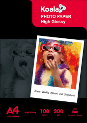 Koala Inkjet Hochglänzend Fotopapier DIN A4, 200 g/m², 100 Blatt, für Canon HP Epson Tintenstrahldrucker A4, 100 Feuilles Angebot bei HelloDeals