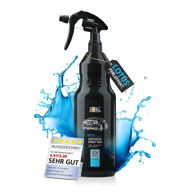 ADBL Synthetic Spray Wax (1L) Premium Sprühversiegelung Quick Detailer - Sprühwachs Versiegelung mit Abperl-Effekt - Auto Detailer, Lackversiegelung, Wachs, Lackreiniger, Schnellversiegelung 1 stück (1er Pack)