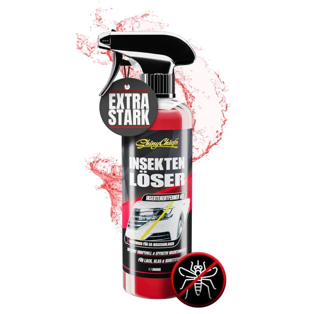 ShinyChiefs INSEKTENLÖSER - Auto Insektenentferner mit Gel-Formel für Extreme Lösekraft - Ohne Aggressive Inhaltsstoffe - Insektenreiniger für Scheiben und die gesamte Fahrzeug-Front, 500ml 1x 500ml
