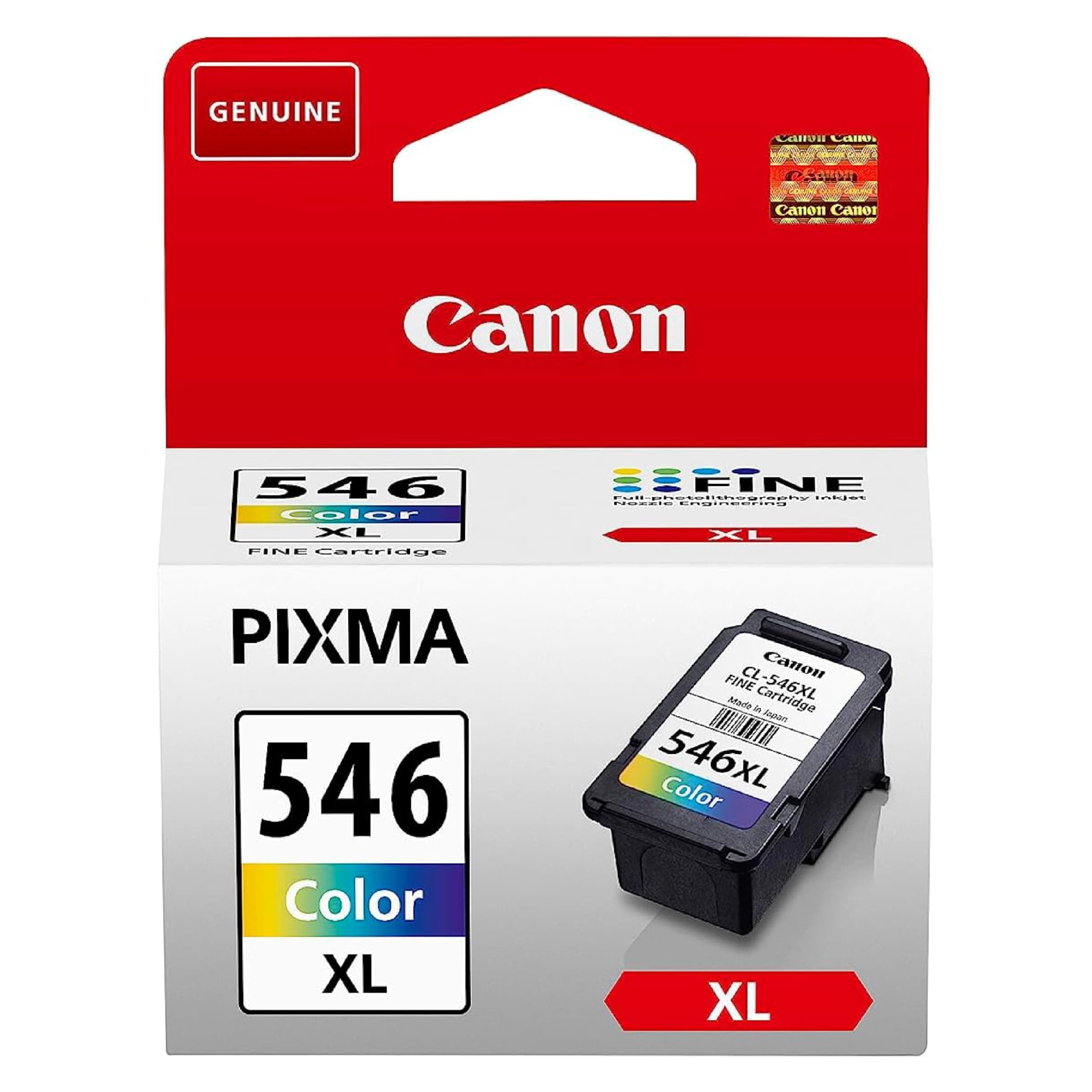 Canon Tinte - CL-546XL Original Drucker Farbtintenpatrone C/M/Y mit hoher Reichweite - Druckt bis zu 300 A4-Seiten (1 x druckerpatrone) Tri Farbe (Gelb, Magenta, Cyan) XL Recyclebare Verpackung Angebot bei HelloDeals