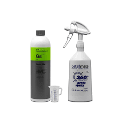 detailmate Set - Koch Chemie Green Star Universalreiniger 1L Made by Kwazar Mercury Super PRO+ 360 Grad Sprühflasche. Double Action Trigger, 1 Liter/Skalierter Messbecher 50 ml Flasche + Sprühflasche weiß + Messbecher Angebot bei HelloDeals