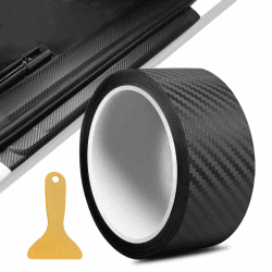 Carbon Folie, 3D Selbstklebend Autofolie Schwarz, 5cmx5m Auto Einstiegsleisten Schutz Aufkleber, Wasserdichter Kratzfest Lackschutzfolie Auto, Karbon Folie für Auto Fahrrad Motorrad (Schwarz) Angebot bei HelloDeals