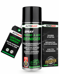 AUTOGAR® Turbo & AGR Reiniger Spray 400ml - Entfernt Ruß, Ölkohle & Ablagerungen - Für Turbo, Ansaugtrakt & AGR-Ventil - Diesel-Spezialspray für mehr Leistung & weniger Verbrauch Angebot bei HelloDeals