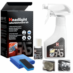 Scheinwerfer Aufbereitung Set, Headlight Restoration Kit 180ml, Scheinwerfer Polierset, Scheinwerfer Restaurationsspray, Flüssiges Scheinwerfer-Reparaturmittel für Reinigt Poliert Vermattete Vergilbte Angebot bei HelloDeals