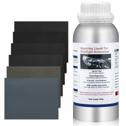 Scheinwerfer aufbereitung Set, 800g Auto Scheinwerfer-Reparaturset Politur Set, Scheinwerfer Bedampfen Flüssigkeit, Headlight Restoration Flüssigkeit für Gelbfärbung/Kratzen/Unschärfen/Oxidation Angebot bei HelloDeals