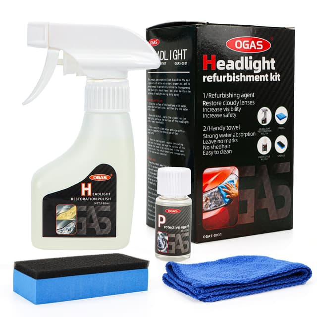 Scheinwerfer Aufbereitung Flüssigkeit Set, Flüssiges Scheinwerfer-Reparaturmittel, Pro Scheinwerfer-Regenerationsmittel, Auto Scheinwerfer Politur Spray für hellere, klarere Sicht