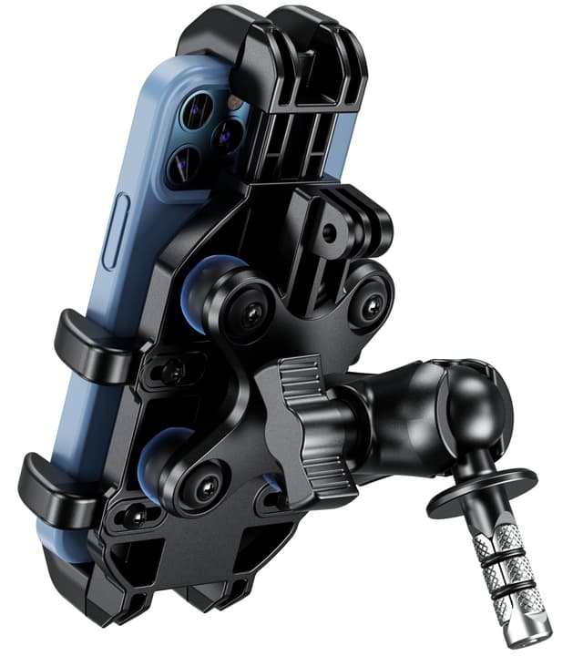 BRCOVAN Motorrad Gabelvorbau Handyhalterung mit Vibrationsdämpfer, Verstellbar Motorrad Handyhalter, Anti-Shake, für 5,4 Zoll - 7,2 Zoll Smartphones