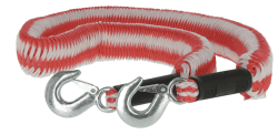 Kerbl 37701 Abschleppseil elastisch 4 m, 3500kg, Karabinerhaken & Fahne, 957 g