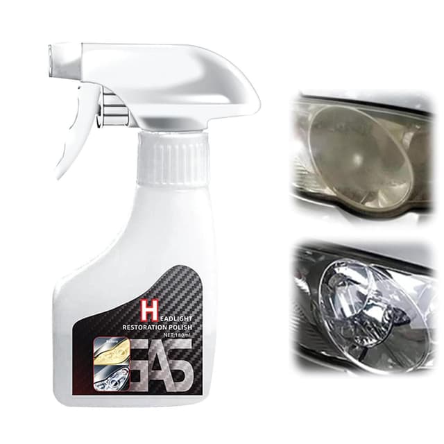 Scheinwerfer Aufbereitung Flüssigkeit Set, Auto Scheinwerfer Politur Spray, Autoscheinwerfer Reparaturflüssigkeit, Scheinwerfer Reparaturspray Für Reinigt Und Poliert Vermattete Vergilbte (1Pc)