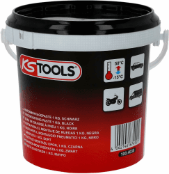 KS Tools 100.4030 Reifenmontagepaste 1kg, schwarz - für alle Fahrzeugtypen Schwarz Single Angebot bei HelloDeals