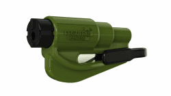 resqme Das Original-Notfall-Schlüsselanhänger-Auto-Fluchtwerkzeug, 2-in-1-Sicherheitsgurtschneider und Fensterbrecher, Armeegrün – kompakter Notfallhammer Angebot bei HelloDeals