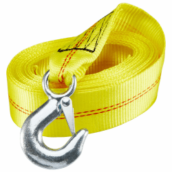 CarBole Anhänger Windengurt,Windenriemen Mit Schwerem Haken Windengurt,Abschleppseil für Trailer,für Marine-Windenwechsel 5cm x 6m,3300lb,Gelb