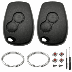 2 Stück Auto Schlüsselgehäuse 2 Tasten Kompatibel für R-enault Clio 3 Twingo 2 Master 3 Kangoo 2 Trafic Modus Dacia Autoschlüssel Fernbedienung Funkschlüssel Schlüssel Gehäuse Ersatzschlüssel