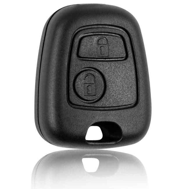 FINTERRY Autoschlüssel Schlüssel Gehäuse kompatibel mit Peugeot 106 107 206 207 306 307 406 407 Citroen C1 C2 C4 C5 Berlingo Xsara - 2 Tasten Schlüsselhülle (9.5x2.5mm) 9.5x2.5mm 1