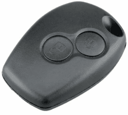 OGGIPRO Schlüsselgehäuse mit 2 Tasten, ohne Schlüsselbart, kompatibel mit Renault Dacia Logan, Sandero, Duster, Lodgy | Funkschlüsselgehäuse Auto-Fernbedienung 2 Boutons 2,5 mm / 9,5 mm