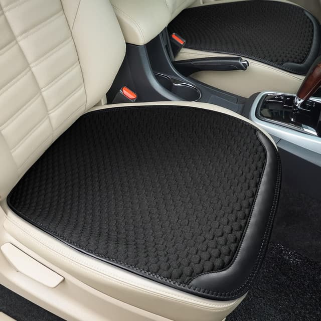 XCBYT Sitzauflage Auto Vordersitze 2 Stück, Atmungsaktiv Sitzkissen für Autositz, Anti Rutsch Autositzbezüge Universal, Weich Komfort Autositzkissen