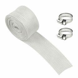 MaxEarn 300cm Hitzeschutzschlauch Auspuff mit 2 Clips, Abgasschlauch für Stromerzeuger 25mm, Fiberglass Sleeving Abgasrohr für Notstromaggregat, Lufterhitzer, Standheizung, Air-Klimaanlage Angebot bei HelloDeals