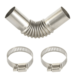 Edelstahl Abgasrohr Winkelverbinder 25MM Auspuffrohr GasEntlüftungsschlauch Edelstahl Standheizung Autoheizung Auspuffrohr mit Zwei Edelstahlklammern für Diesel Heizung (1 Stück) Angebot bei HelloDeals