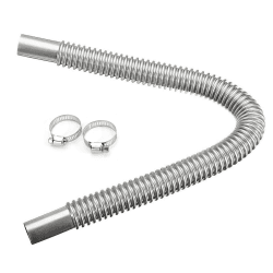 Abgasschlauch für Stromerzeuger, 60CM Auto Edelstahl Abgasrohr, Standheizung Kraftstofftank Abgasrohr mit Zwei Edelstahlklammern für Diesel Heizung Angebot bei HelloDeals